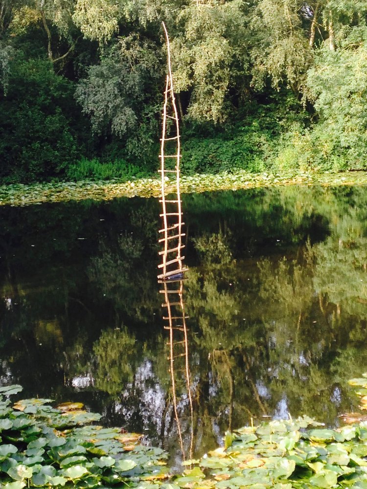 'The way to heaven' willow 4 x 0.7 x 0.1 m, Festival TRAM Commine-Belgium 'Pool Peace' 2020
